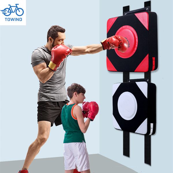 Bolsa de arena Faux Leather Wall Punching Pad Boxing Punch Target Training Sandbag Sports Dummy Punching Bag Fighter Artes marciales Fitness 230530