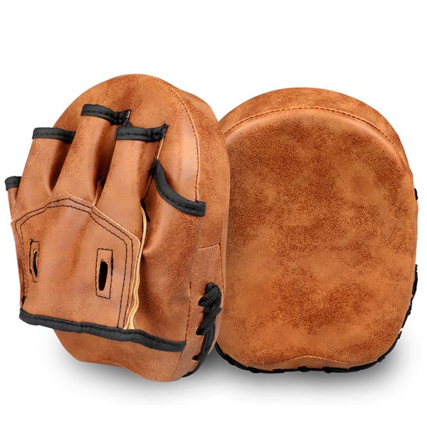 Sand Bag MMA Martial Thai Kick Pad Retro Color Hand Target Kit Brown Karate Training Mitt Focus Punch Pads Sparring Boxeo Sacos de boxeo 230808