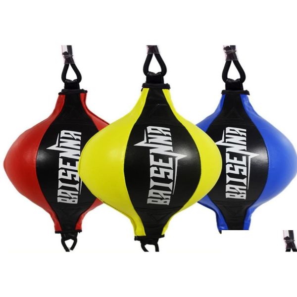 Sac de sable Entraînement Réaction Vitesse Balles Muay Thai Punch Boxe Fitness Équipement de sport Pu Punching Ball Poire Boxing Bag3313735 Drop Deli Dhnjx