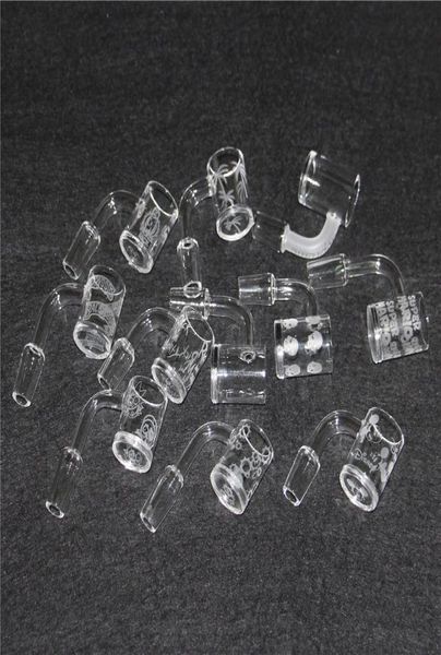 Sablage QuartzBanger Nail avec le plus récent modèle divers quartz banger mâle 14mmJoint 90 degrés pour conduite d'eau en verre Bongs DH8731512