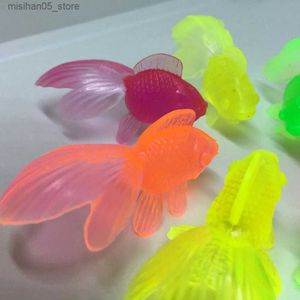 Sable Player Water Fun 10 Simulate Goldfish Baby Bath Toys Soft Rubbery Fish Childrens Toys Water Games Beach Toys Toys Education For Childrens Learning Q240426