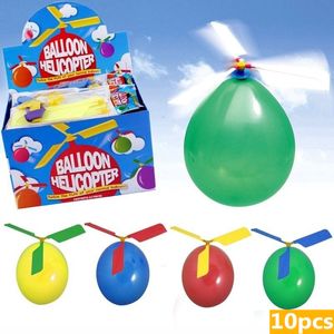 Sable Jouer Eau Amusant 10 pcs Hélicoptère Ballon Portable En Plein Air Jouer Ballon Volant Jouet Fête D'anniversaire Décorations Enfants Cadeau Fournitures Globos 230617