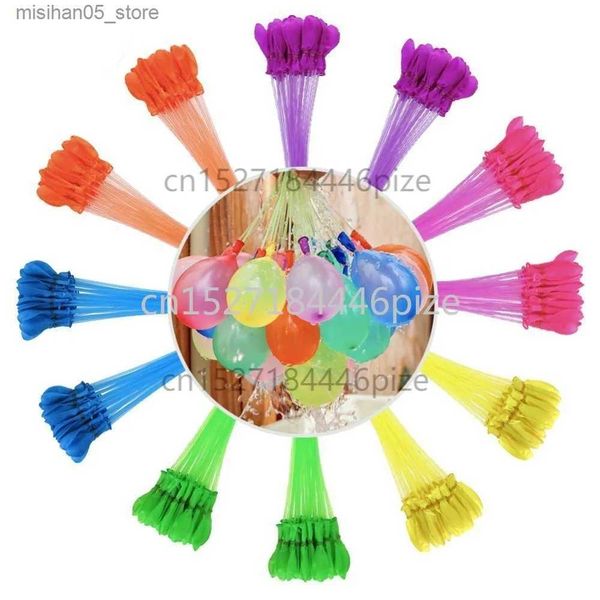 Sand Play Water Fun 111pcs / Sac rempli d'eau Ballon Fun Fun Summer Outdoor Toy Balloons liés avec des bombes Novers Childrens Prank Toys Q240426