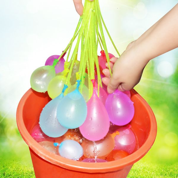 Sand Play Water Fun 111pcsbag Globos de agua Manojo lleno de globos de látex Rapid Summer Game 230628