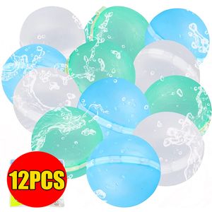 Sand Play Water Fun 112Pcs Globos de agua de silicona Reutilizable Summer Bomb Splash Balls Outdoor Beach Playing Pool Party Games 230628