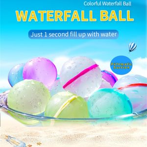 Sable Play Water Fun 12pc Réutilisable Bombe À Eau Splash Balls Ballons Absorbant Ball Pool Beach Play Party Favors Kids Fight Games 230628