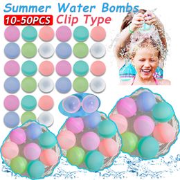 Sand Play Water Fun 148PCS Bolas de agua reutilizables Adultos Niños Silicona Bomba de agua Splash Globos Piscina Verano Juegos de juguetes de agua Regalos 230803