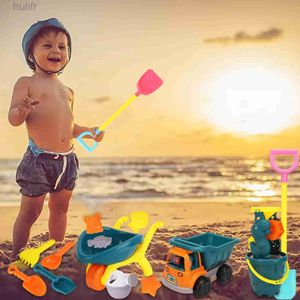 Sable Play Water Fun 15pcs Kids Beach Sand Toys Set Beach Pail et pellet Set Sandbox Toys for Kids and Toddlers Outdoor Beach Garden Yard Yard D240429