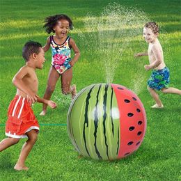 Sand Play Water Fun 1pc 60cm Summer Swimming Ball Juego de fiesta al aire libre Juguetes Inflable Polo Spray Sandía para niños 230711