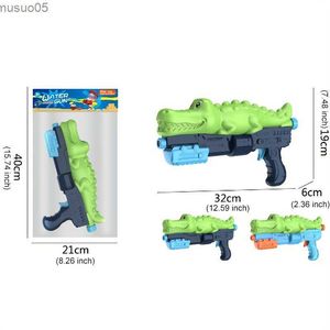 Zand Spelen Waterpret 1 st Dinosaurus Speelgoed Waterpistool Kinderen Zomer Strand Waterspel Druk Waterpistool Cartoon Krokodil Waterpistool