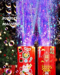 Sable Player Water Fun 20 trous Fireworks Bubble Machine Bulle Blow Blowing on the Ground Electronic Automatic Landing Spring Festival Gift New Year Toys L47