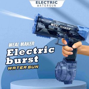 Sand Play Water Fun 2023 Nueva pistola eléctrica fresca Juguete Weal Maker Watergun Carga de energía para niños Pistola de pulverización automática R230613