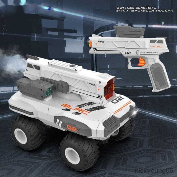 Sand Play Water Fun 2023 Nouveau camion à spray RC avec pistolet de balle de tir indépendant Boob 2in1