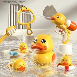 Sable Player Water Fun 2024 Nouveaux jouets de salle de bain Baby Water Games Duck Modèle robinet Douche électrique Spray Spape Salage Babil