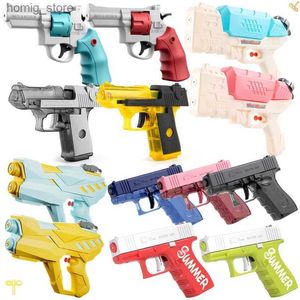 Sand Play Water Fun 2024 Nieuw Summer Water Gun Non Electric Pistol Hoogspanning Hoogspanning Volledig automatisch schieten water Beach Toy Gun Y240416