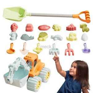 Sand Play Water Fun 20 pièces jouets de sable de plage enfants ensemble de jouets de plage enfants pelle pelle moules de sable sablier seau sable jouer outils de sable jouets 240321