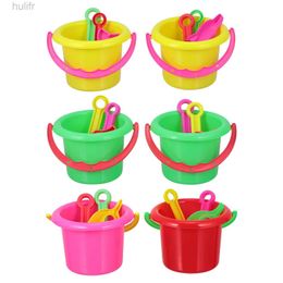 Sand Play Water Fun 24 PCS Baby Toy Beach Emmer Kid Sand Mini Paint Cans Plastic Kinderen voor D240429