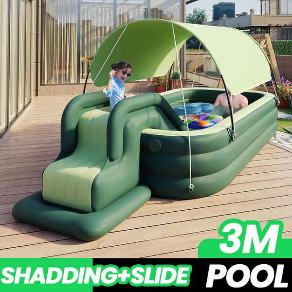 Sable jouer à l'eau 3 M été piscine gonflable grandes piscines pour la famille avec toboggan jouets jeu jeux de plein air bébé 230726