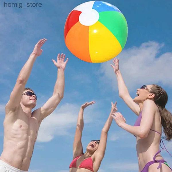 Sand Play Water Fun 30cm PVC Bola de playa inflable Niños Bola de agua de verano Toy Y240416