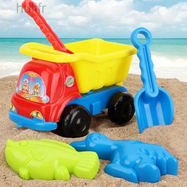 Sand Play Water Fun 5 PCS / Set Children Beach Toys Sand Play Kit Baby Summer Digging Tool With Rovel Outdoor Toy Set Box pour Kid D240429