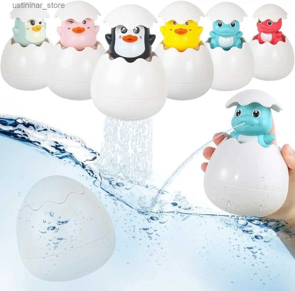 Sable Player Water Fun 6 pcs Baby Eâtes Oeufs Bath Toys for Toddlereaster Oeuf Baskers Sobers for Baby First Easter Gift Down Bath Dinosaur Egg Toys L416