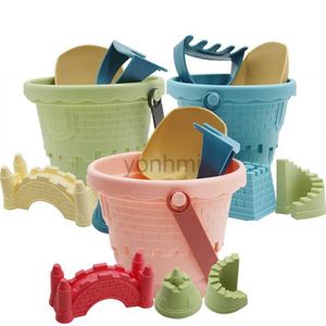 Sand Play Water Fun 6PCS Jouets de plage Château de plage Seau Pelle Râteau Moule Creuser dans le sable Kit Parent-Enfant Jouets d'été interactifs en plein air pour enfants 240402