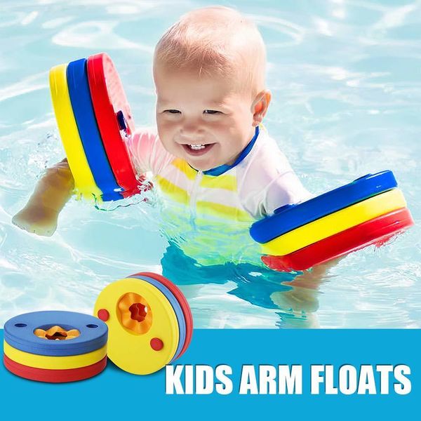 Juego de arena Diversión acuática Paquete de 6 piezas Discos de natación de espuma EVA Brazaletes Mangas flotantes Piscina inflable Tablero flotante Bebé Natación Ejercicios Círculos Anillos 230720