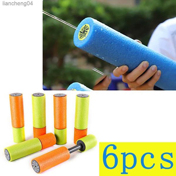 Jeu de Sable Eau Amusant 6 pièces Pistolets à Eau Enfants Pistolet à Eau en Mousse Tirer sur l'eau Tireur sûr Enfants Super Cannon Jouet d'été Jeux de Plage en Plein air Cadeau