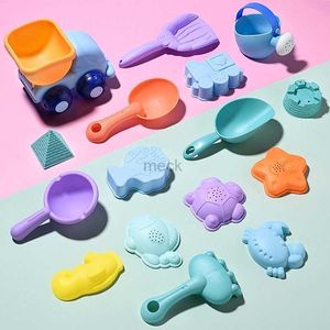 Sand Play Water Fun 9-26PCS jouets de plage pour enfants enfants ensemble de bain Kit sable de mer seau en plastique souple pelle moule jeu d'eau et jeu d'été amusant 240321