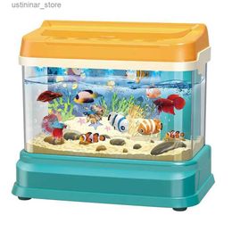 Sable Player Water Fun Artificial Mini Aquarium Electric Fish Tank Simulation Underwater World Magnetic Fishing Interactive Toys for Children L416