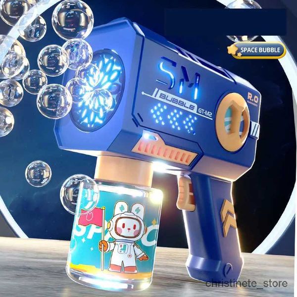 Juego de arena Diversión acuática Astronauta Máquina de burbujas de luz automática eléctrica Pistola de burbujas Baño de playa de verano Juego al aire libre Juguetes de fantasía para niños Regalo