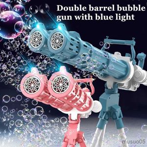 Zand Spelen Water Plezier Automatische Dubbele buis Bellen Machine Gun Rocket Outdoor Blazen Speelgoed voor Kinderen Water Childrens Day geschenken R230620