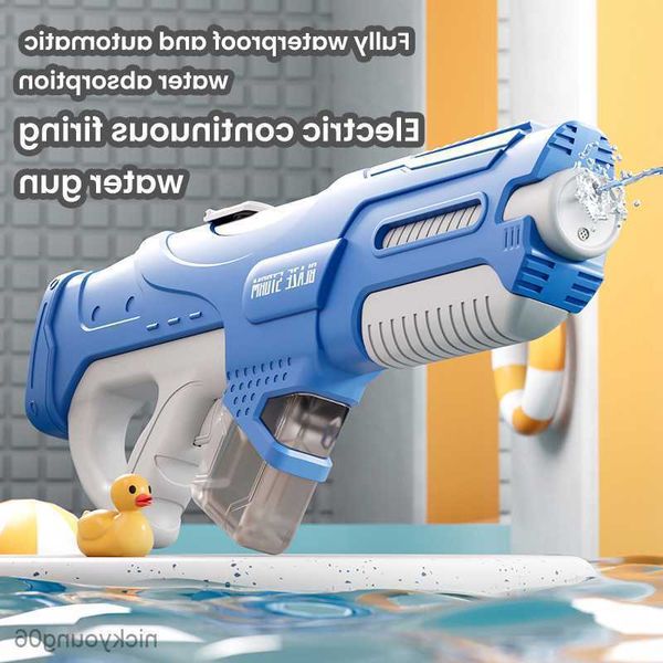 Sable Play Water Fun Automatic Electric Gun Toys Summer Pool de faisceau de travail Grands jeux Haute pression Burst Fight Beach for Kids R230613