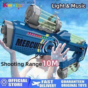Sable Player Water Fun Automatic Electric Water Gun avec chargement Light Continuous Shooting Summer Game Space Childrens Splashing Toy Q240413