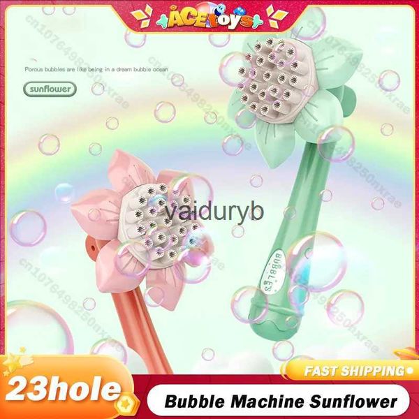 Sable Jouer Eau Amusant Bébé Jouets De Bain 23 Trous Bulle Mann Tournesol Bâton Fusée Électrique En Plein Air Parent LD Interactif D'été Fabricant De Jouets Pour Enfants H240308