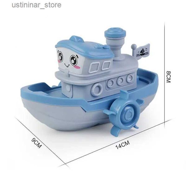 Sable Player Water Fun Baby Bath Toys Migne Cartoon Ship Boat Clockwork Toy Wind Up Toy Kids Water Toys Swimming Beach Game For Children Cadeaux Boys Toys L416