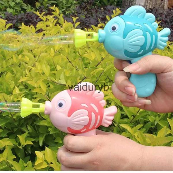 Sable Play Water Fun Baby Bath Toys Jouets de bain pour bébé en forme de poisson mignon pistolet à bulles d'eau de savon jouet pour enfants souffleur crinière pour vieux jouets de sports de plein air manuels H240308