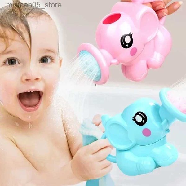 Sable Player Eau Fun Baby Bath Bath Toys mignon Plastic Elephant en forme de pulvérisation d'eau Baby Shower Toys Baby Childrens Toys Q240426