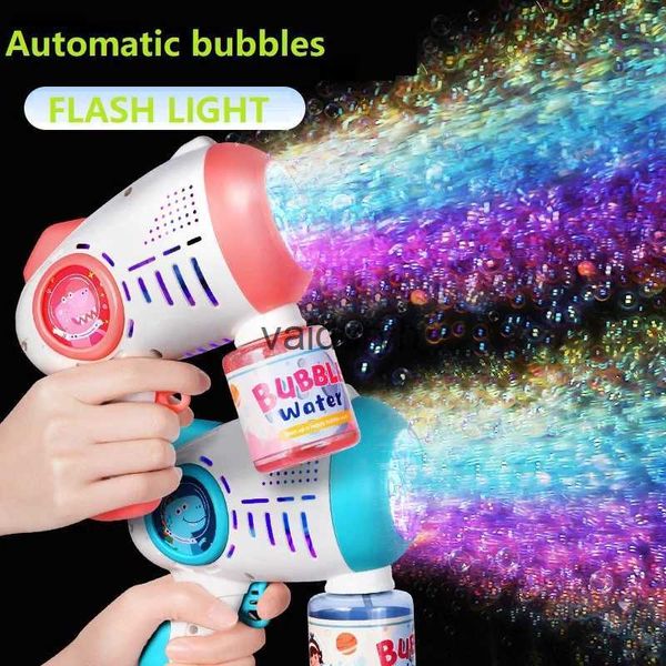 Sable Play Water Fun Baby Bath Toys Bulle électrique Crinière Flash Musique Souffleur automatique Savon Pistolet de fabrication d'eau pour jouets de plein air pour enfants H240308