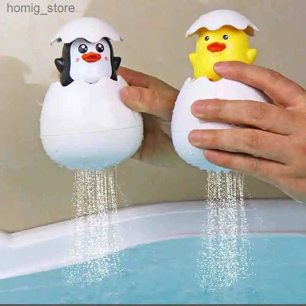 Sable Player Eau Fun Baby Bathing Touet Kids Cute Duck Penguin Egg Egg Spray Sprinkler Salle de bain Sprinking Downing Water Water For Kids Gift Y240416