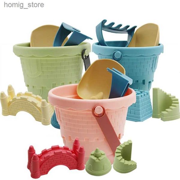 Sable Player Water Fun Baby Beach Game Toy Beach Bucket Childrens Sandbox extérieur Set Set Beach Castle Model Building Accessories Outdoor Childrens Beach Toys Y24041