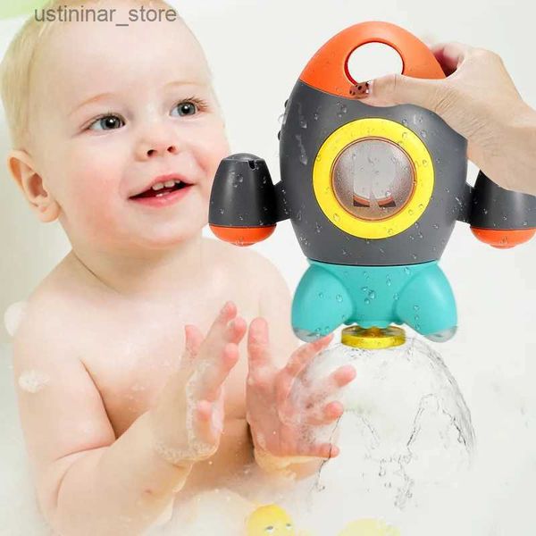 Sand Play Water Fun Baby Rocket Spinning Fountains Toyadores de baño