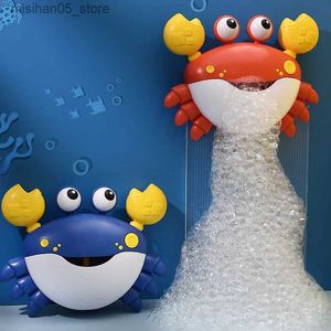 Sable Player Water Fun Baby Shower Toy Automatic Machine Bubble Crab Music Douche de douche de salle de bain Savon Salle de bain SATTENDE ET CONFORM