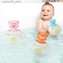 Sable Player Eau Fun Baby Shower Jouet mignon Petit porc Sprinter Douche de salle de bain douche de salle de bain Bouche nageuse enfant cadeau Q240426