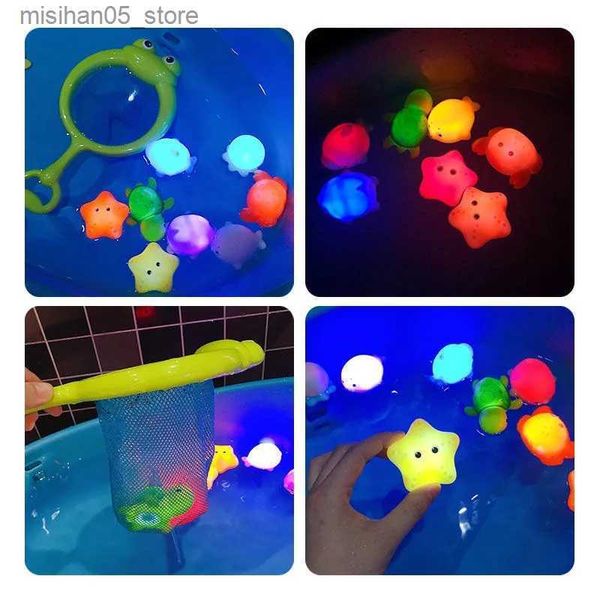 Sable Player Eau Fun Baby Shower Toy Floating Animal brillant Lavage Eau Ret Floating Water Toy Q240426