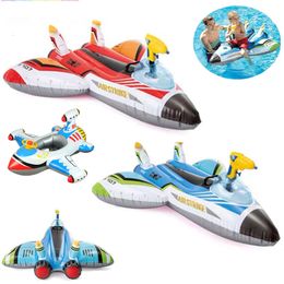 Zand Spelen Water Plezier Baby Zomer Zwemmen Ringen Opblaasbaar Vliegtuig Jacht Gun Jacht Peuter Float Autostoel Boot Kids RideOn Speelgoed Gift 230711