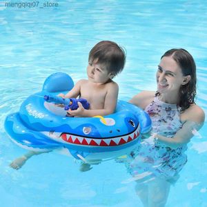 Jeu de sable eau amusante bébé piscine flotteur avec accessoires de pistolet à eau anneau de bain requin gonflable flottant jouets amusants siège de bain bateau pour 3-6 ans L240312
