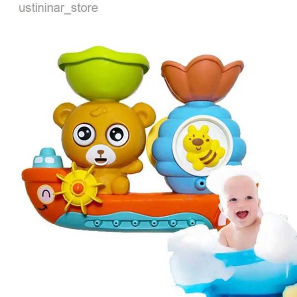 Sand Play Water Fun Bathtub Toys Bear Boat Water Toys Yacht Pool Toy Boat navigateur bateau Floating Touet pour baignoires jouet pour les bébés pour les bébés L416