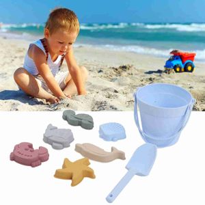 Jeu de sable eau jouets de plage amusants pour enfants ensemble de bac à sable en silicone souple jouet de jeu de plage pour envoyer des enfants jouer à la plage outils de jeu d'eau de sable sable 240321