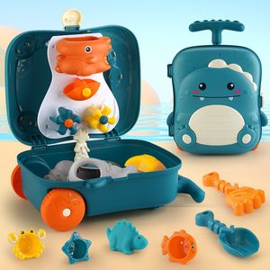 Sable jouer eau Fun plage jouets pour enfants jouet chariot costume valise été ensemble cadeaux juguetes playa 230520